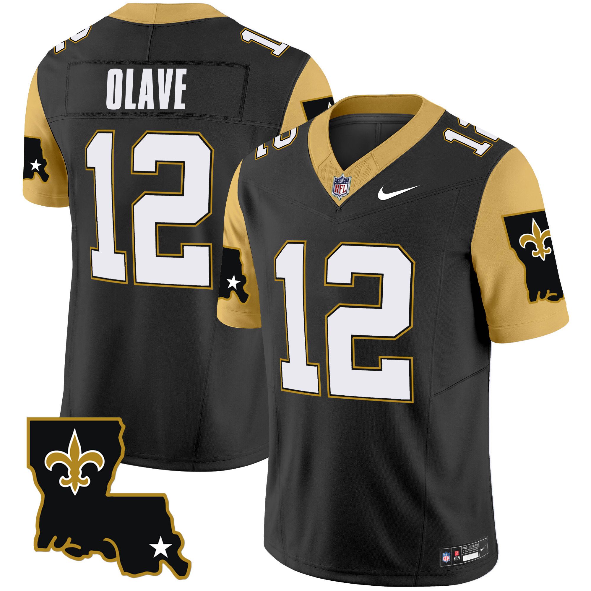 Men New Orleans Saints #12 Olave Black 2024 Nike 1987 Legacy Vapor Limited NFL Jersey->indianapolis colts->NFL Jersey